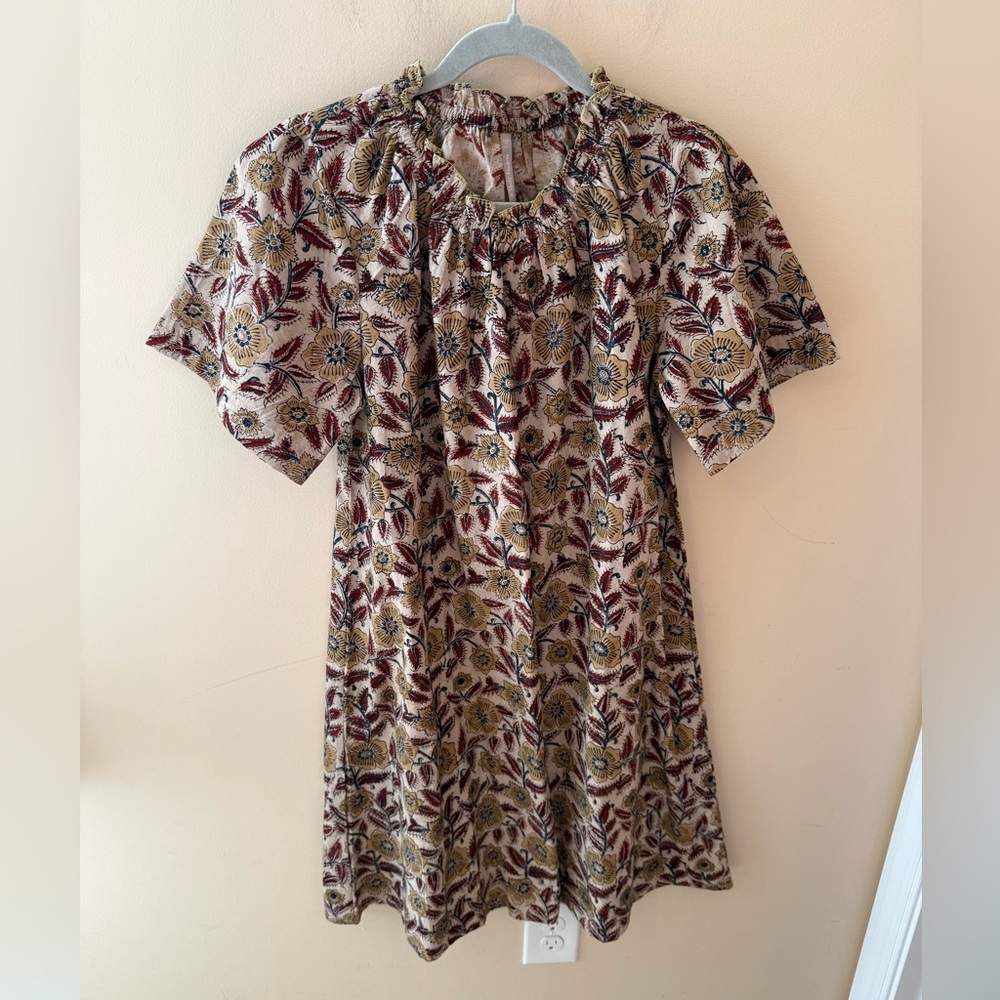 Mata Traders dress blockprint earth tones cotton made in India size Large